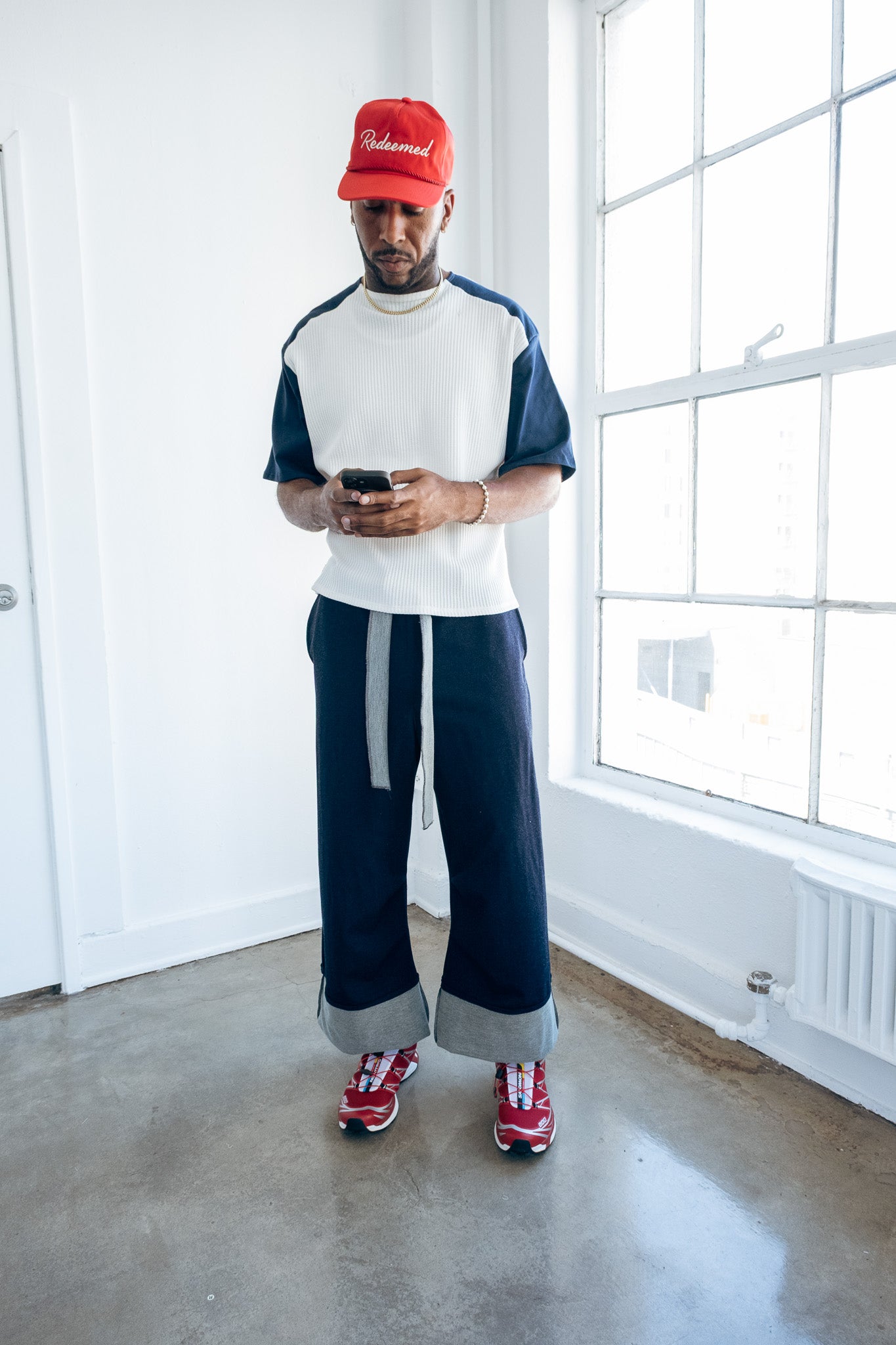 Raglan Thermal Tee - Navy
