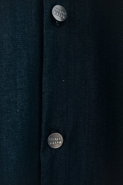 Shacket Button Up- Black Denim