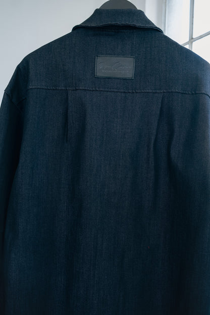 Shacket Button Up- Black Denim