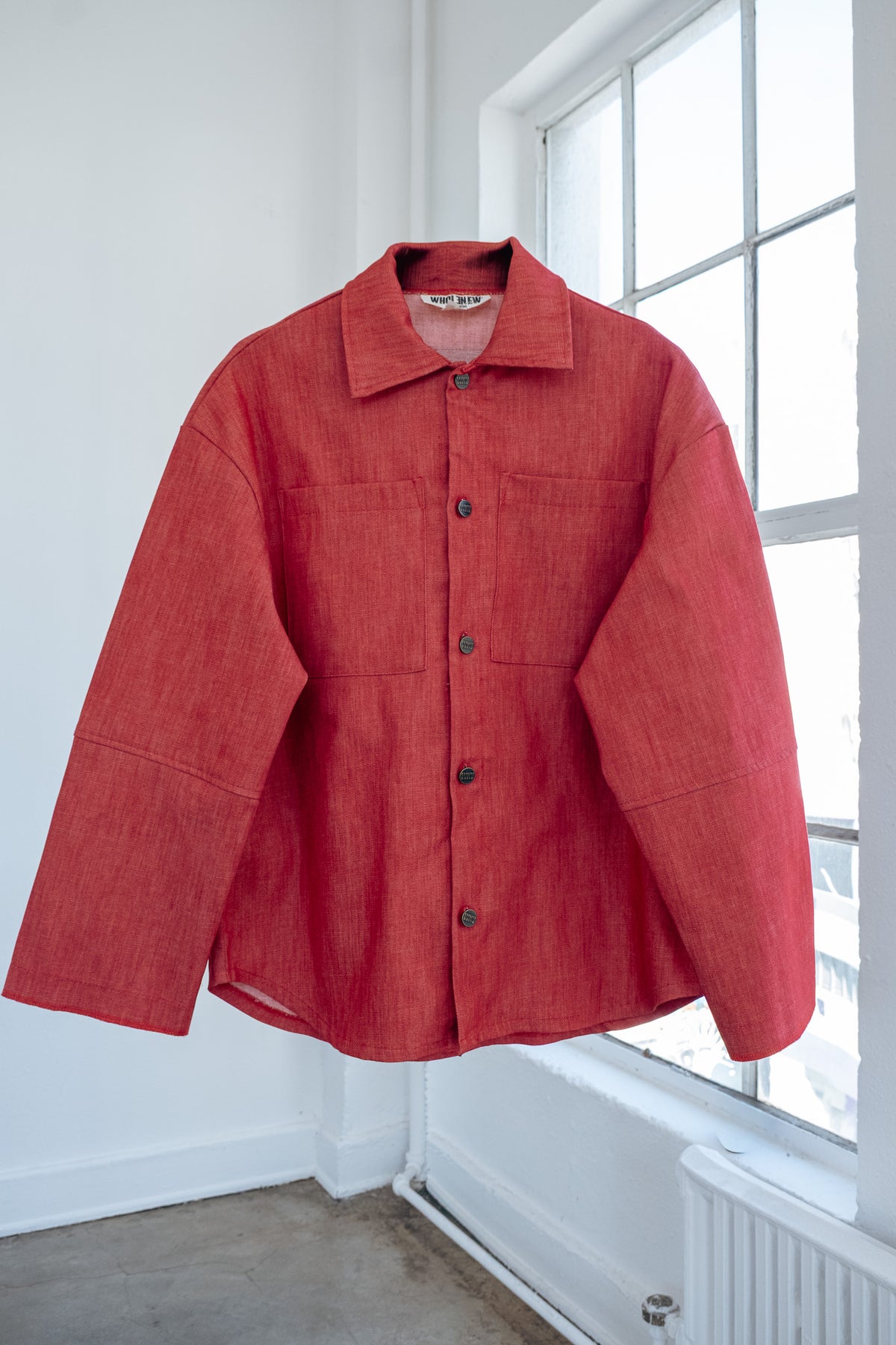 Shacket Button Up- Red Denim (limited)