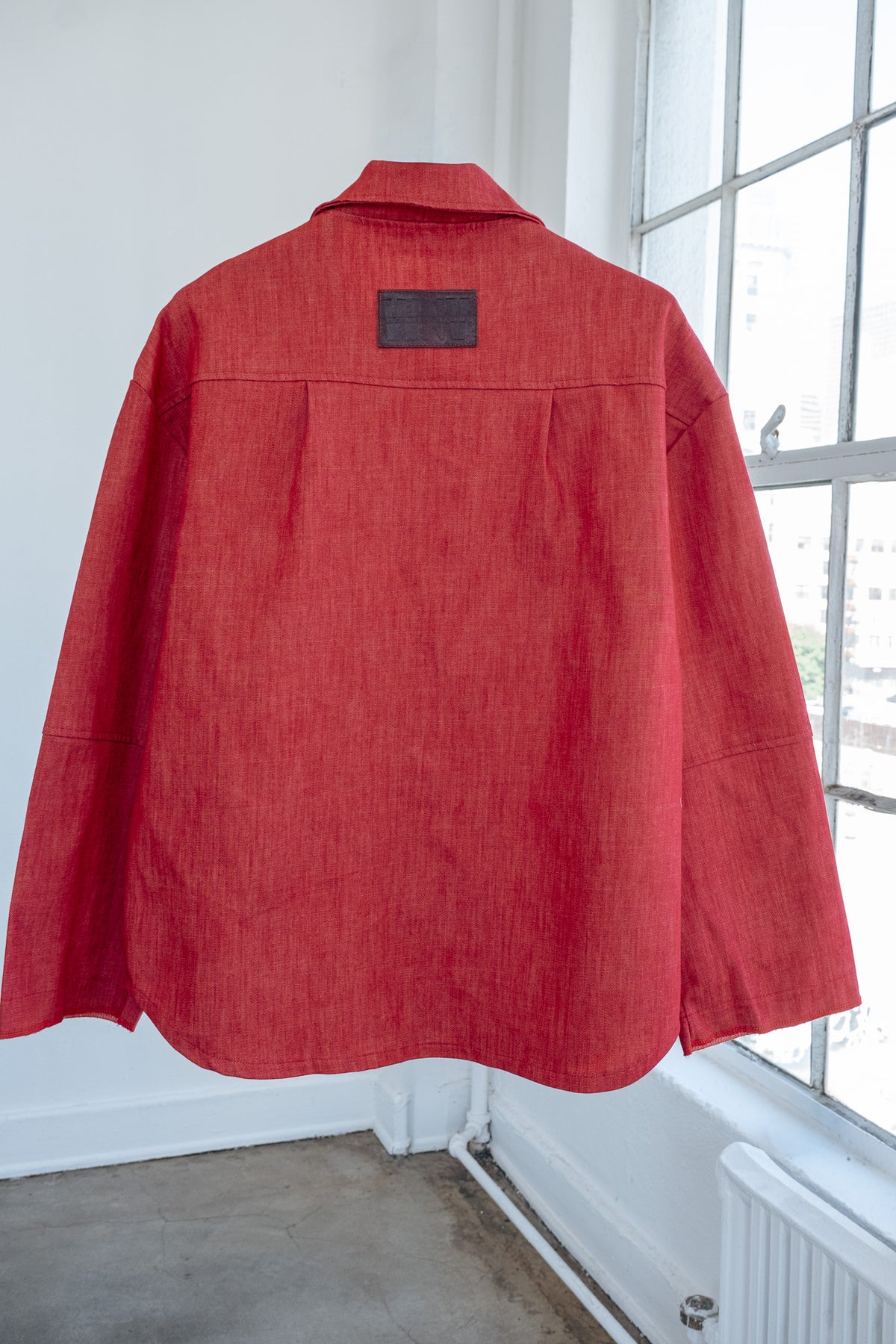 Shacket Button Up- Red Denim (limited)
