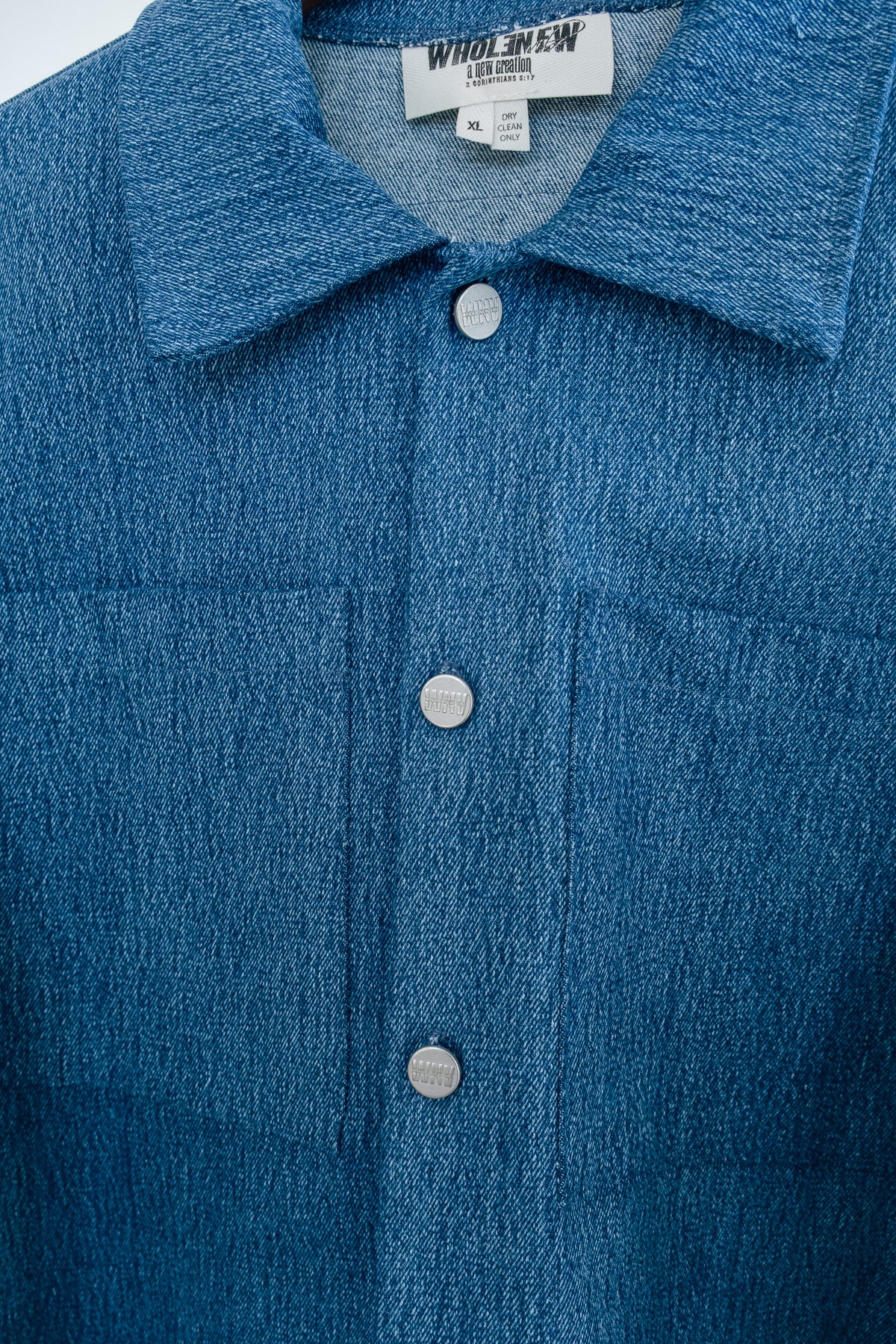 Shacket Button Up- Light Denim