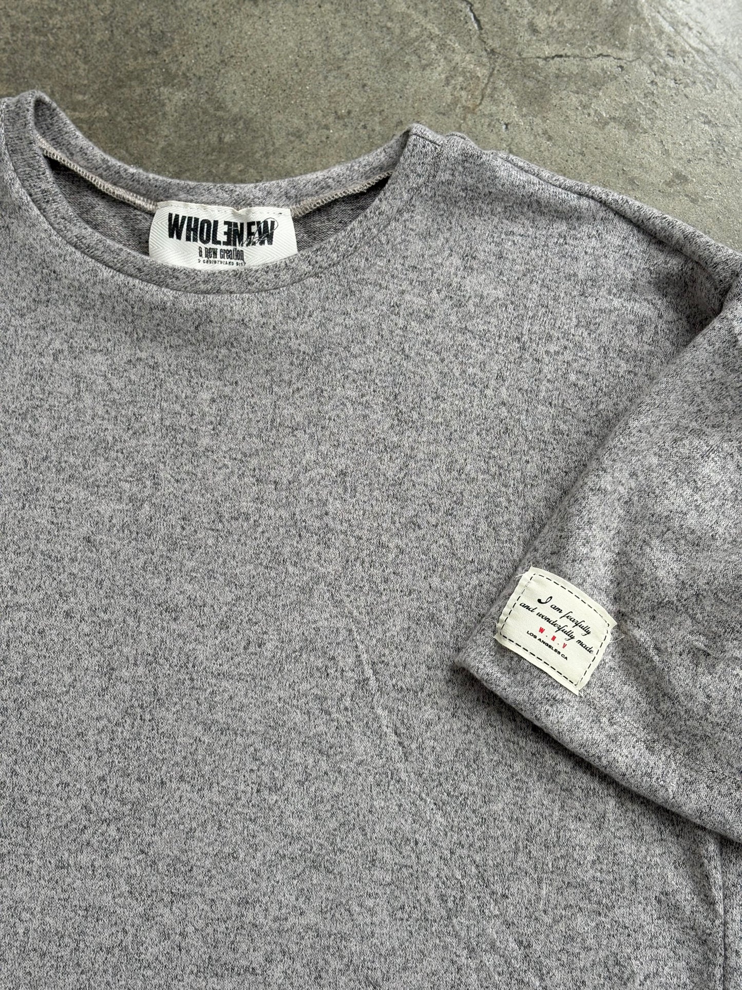 Slim Cropped Tee - Heather Grey