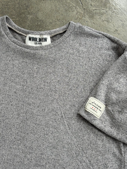 Slim Cropped Tee - Heather Grey