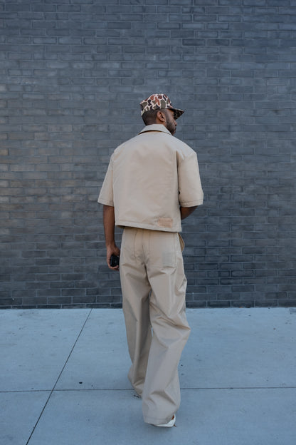 Oversized Nylon Puffer Zip - Sand (limited)