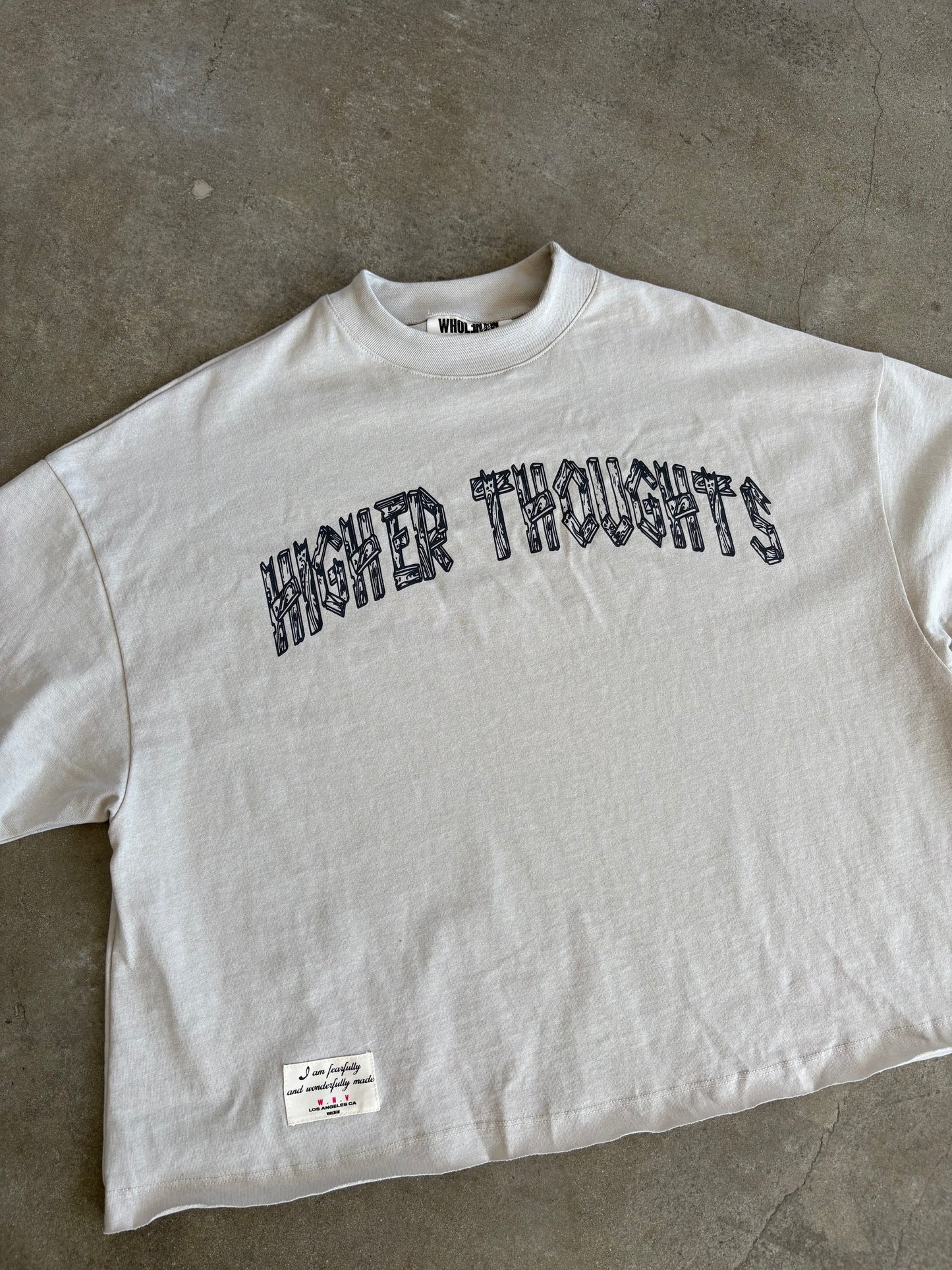 Oversized  Higher Thoughts Tee- Ash Grey