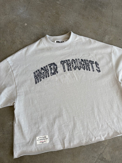 Oversized  Higher Thoughts Tee- Ash Grey