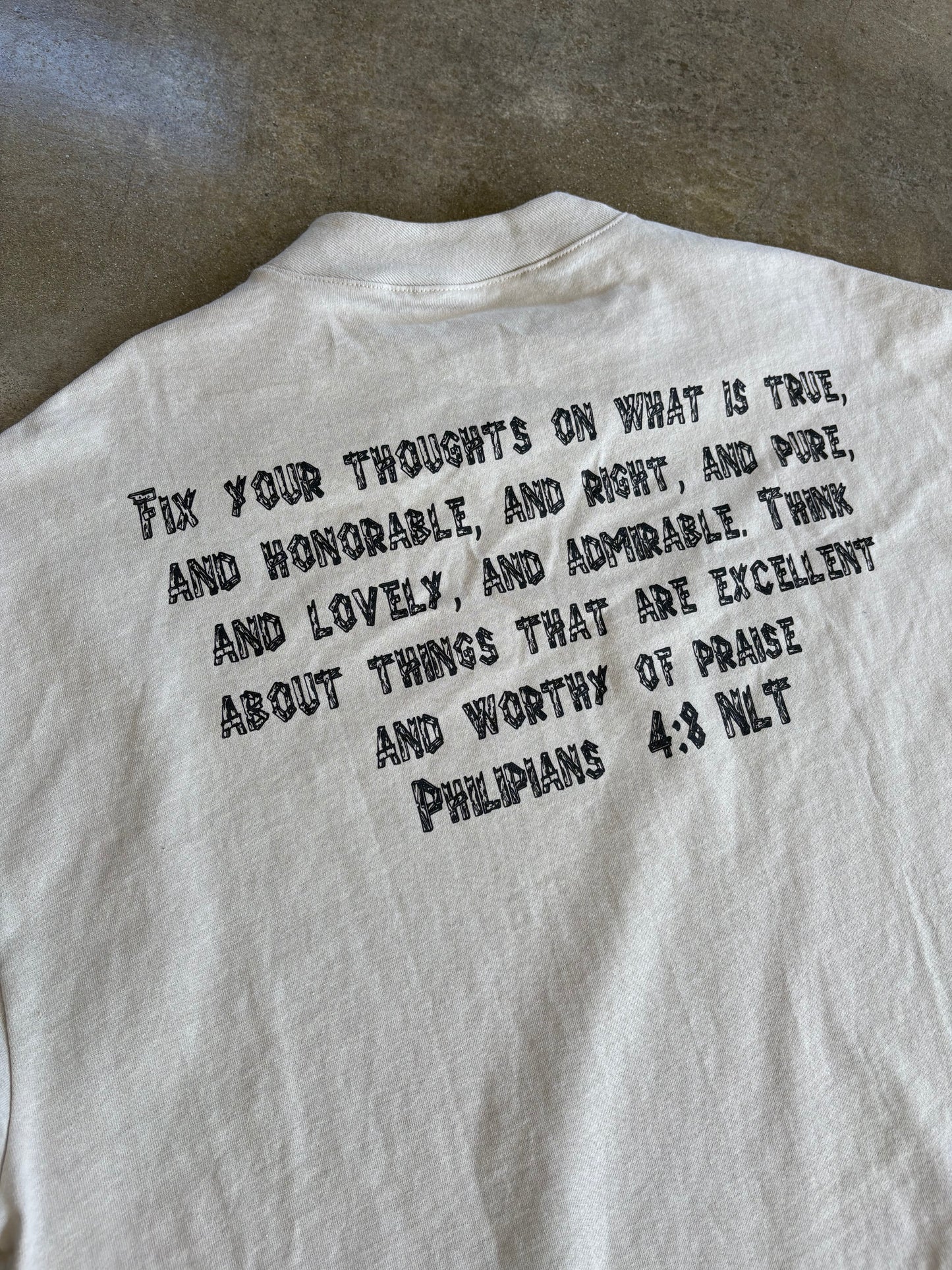 Oversized  Higher Thoughts Tee- Ash Grey